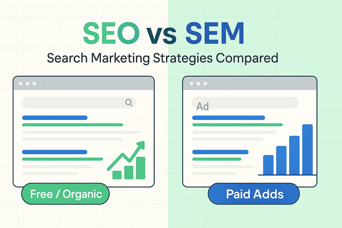 ความแตกต่างระหว่าง SEO และ SEM: เข้าใจกลยุทธ์การตลาดบนเครื่องมือค้นหา